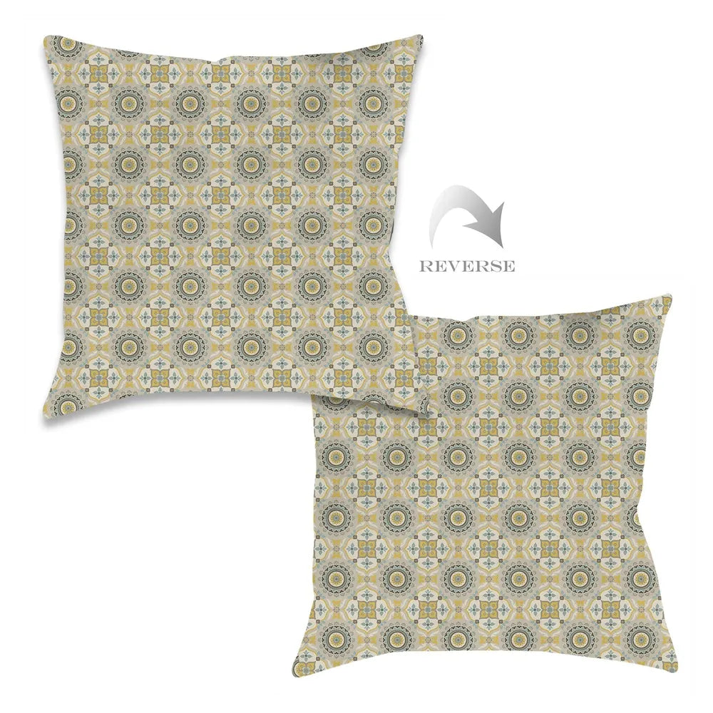 Indochine Mosaic Outdoor Decorative Pillow