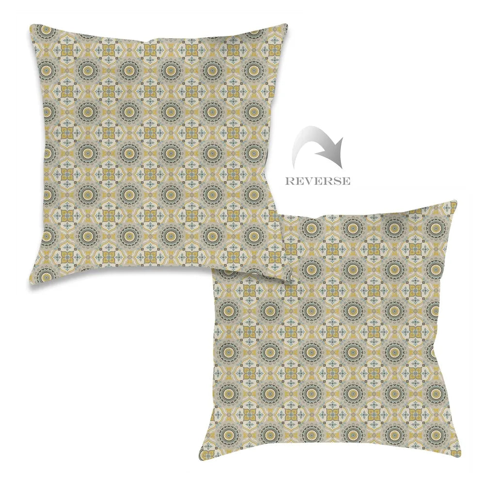 kathy ireland® HOME Indochine Mosaic Outdoor Decorative Pillow
