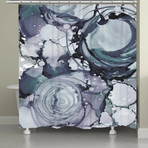 Inky Greys Shower Curtain