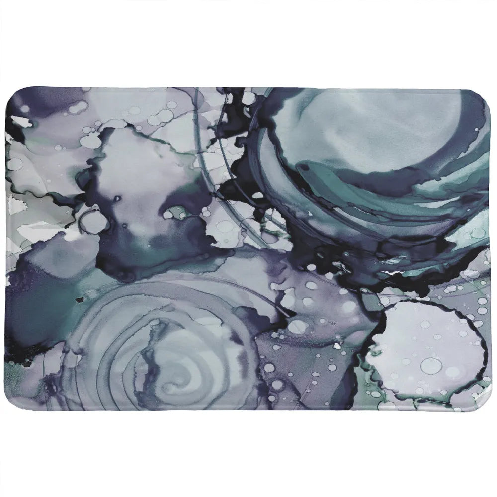 Inky Greys Memory Foam Rug