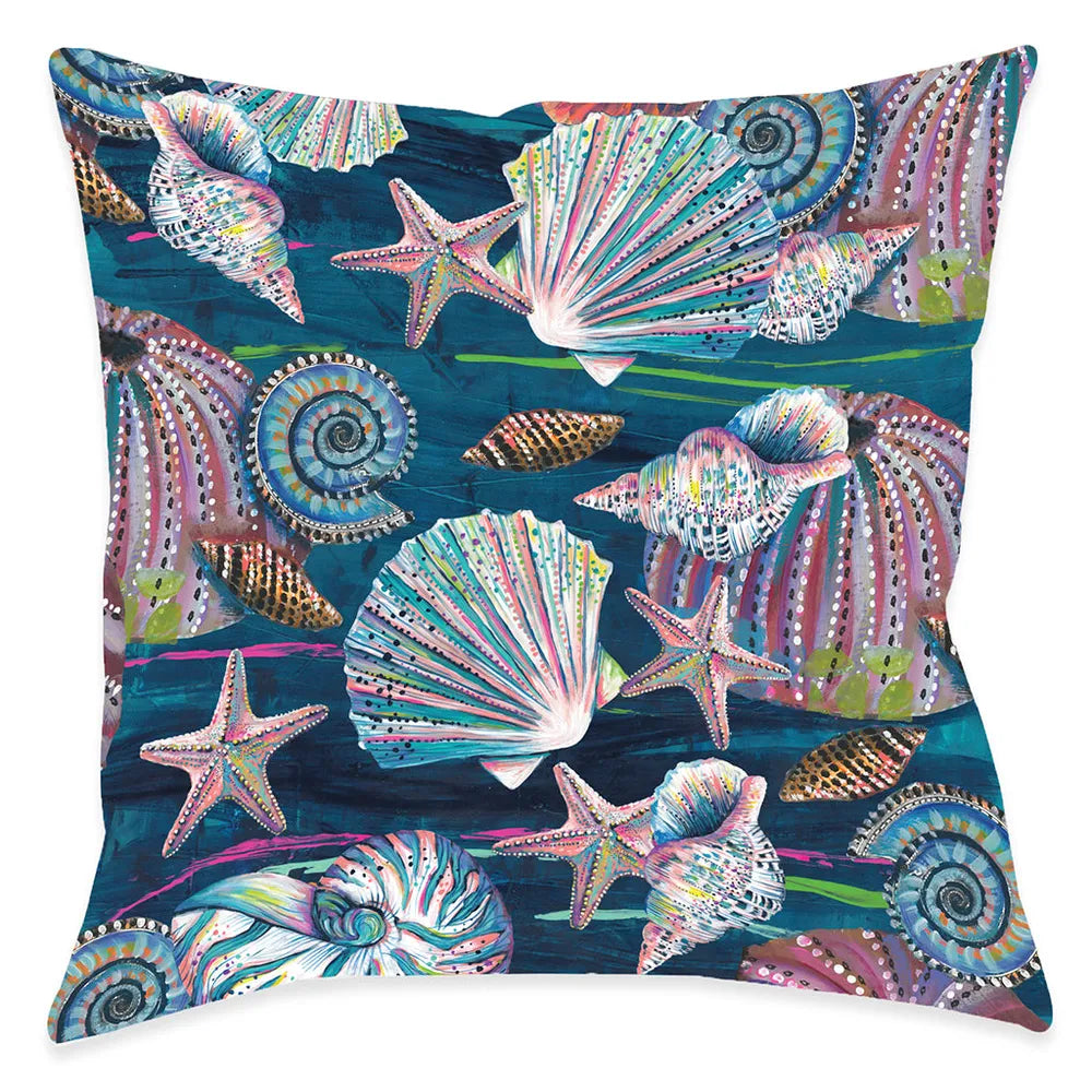 Jewels of the Sea Outdoor Decorative Pillow