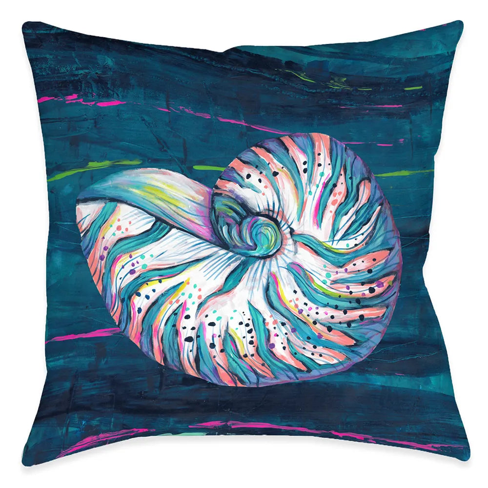 Seashell Jewel Outdoor Decorative Pillow