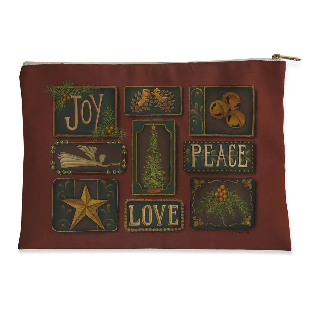 Joy Peace Love Flat Pouch