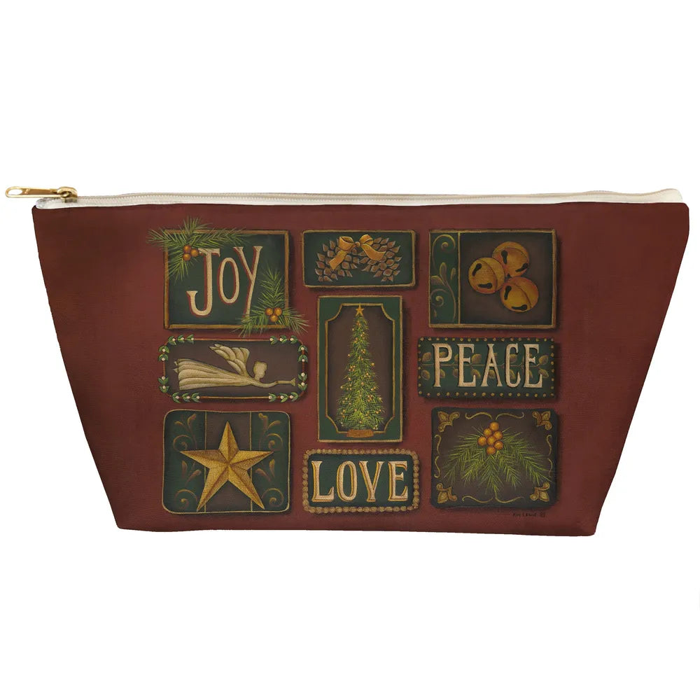 Joy Peace Love Tapered Pouch