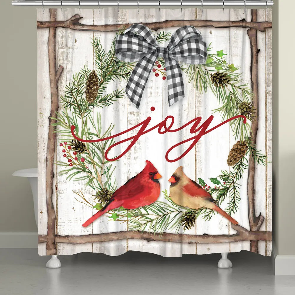 Joyful Cardinal Shower Curtain