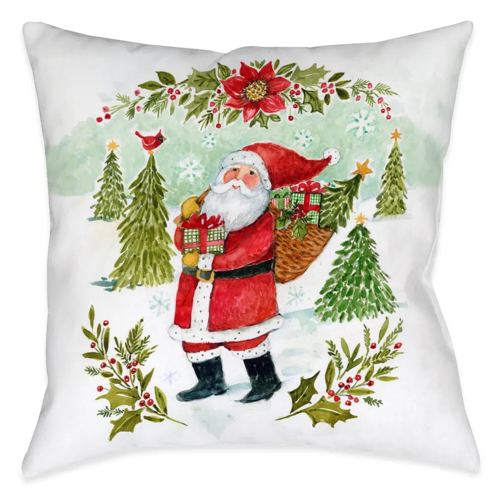 Joy of Christmas Santa Indoor Decorative Pillow