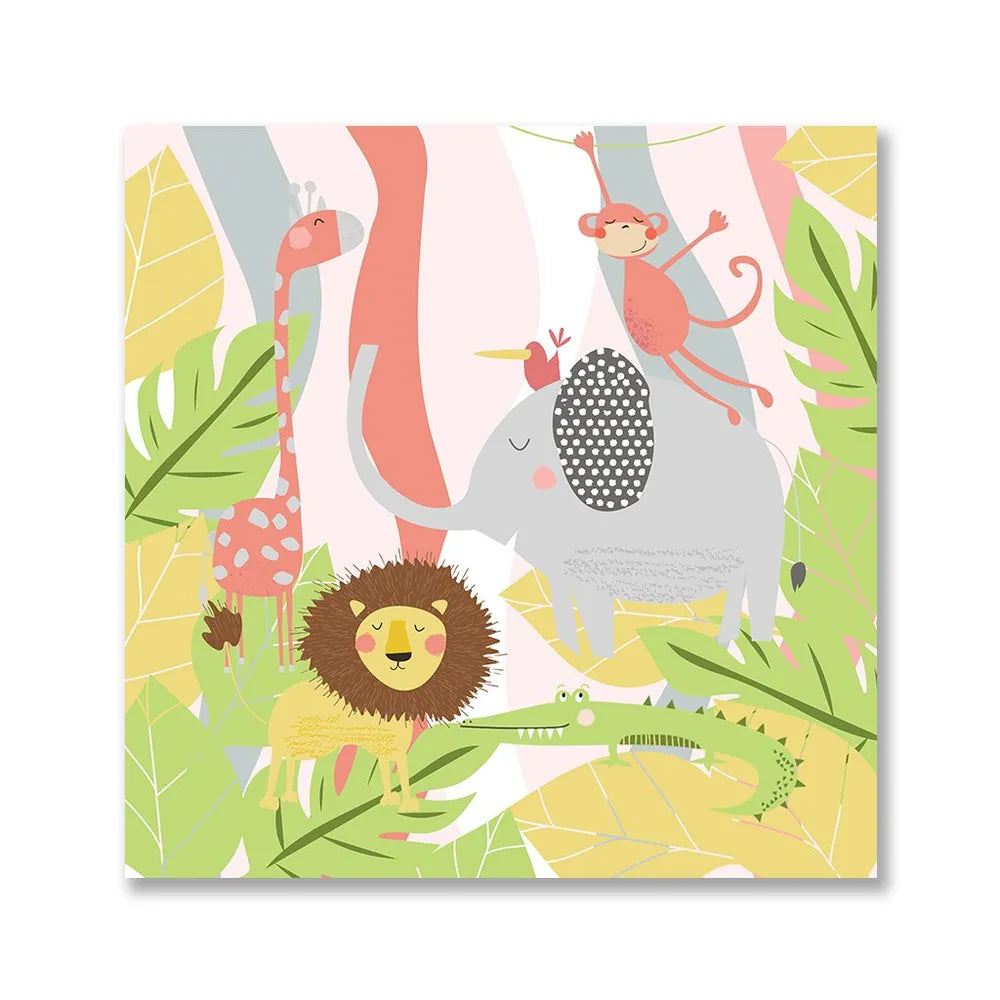 Jungle Pals Pink Comforter