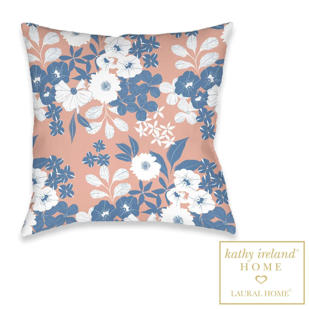 kathy ireland® HOME Delicate Floral Burst Outdoor Decorative Pillow
