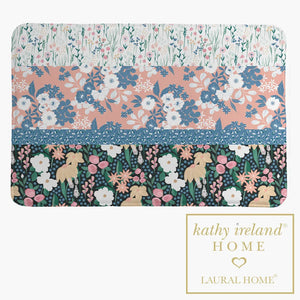 kathy ireland® HOME Delicate Floral Stripe Memory Foam Rug