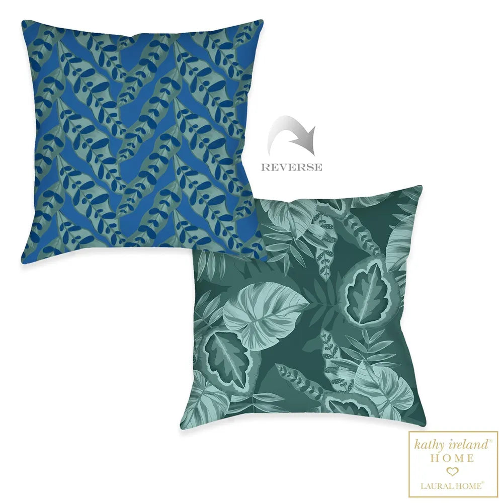 kathy ireland® HOME Palm Court Jungle Outdoor Decorative Pillow