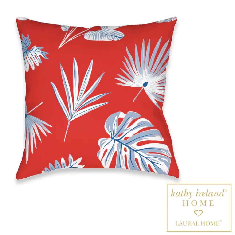 kathy ireland® HOME Palm Fan Outdoor Decorative Pillow