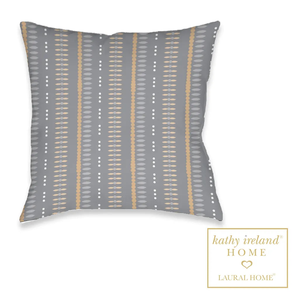 kathy ireland® HOME Peaceful Elegance Dashwork Outdoor Decorative Pillow
