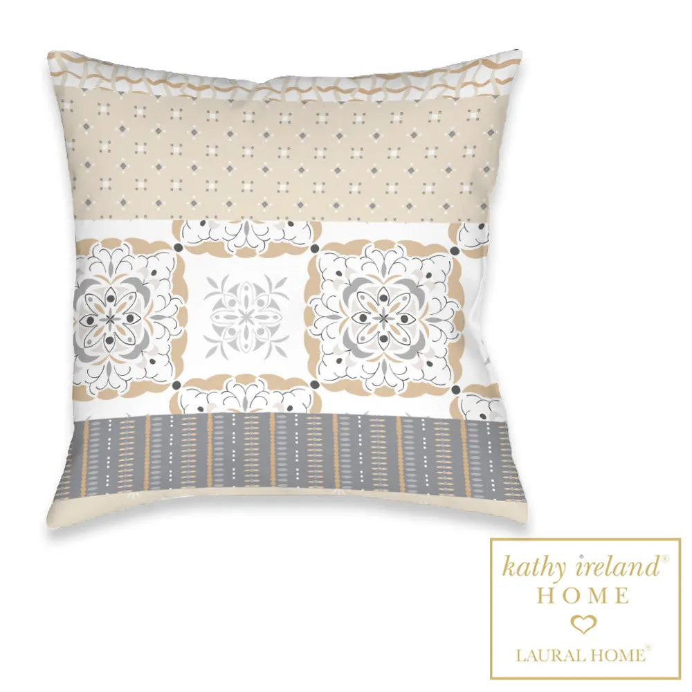 kathy ireland® HOME Peaceful Elegance Stripe Outdoor Decorative Pillow