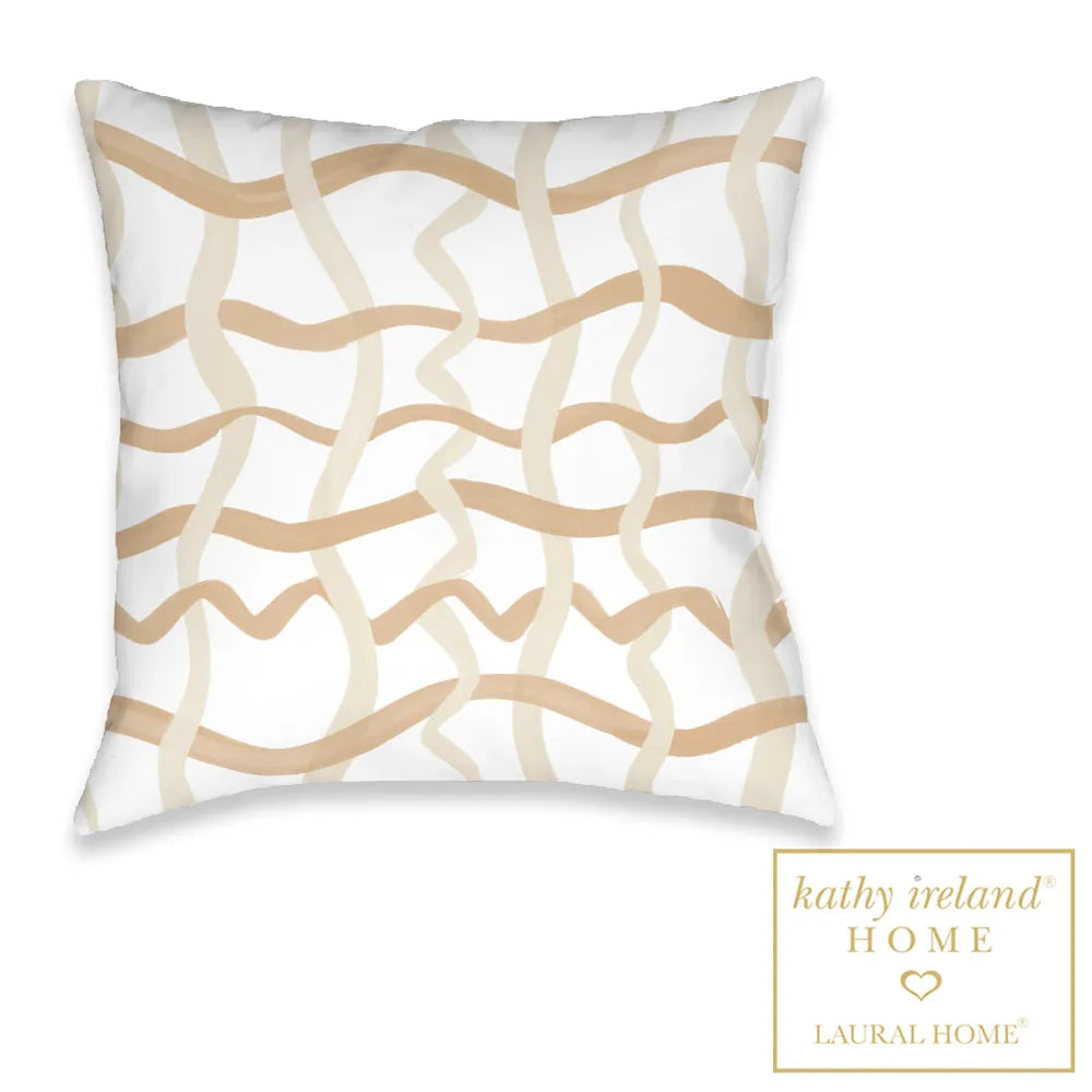 kathy ireland® HOME Peaceful Elegance Ribbon Outdoor Decorative Pillow