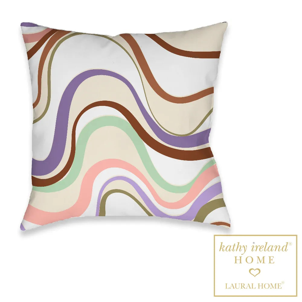 kathy ireland® HOME Retro Wave Outdoor Decorative Pillow