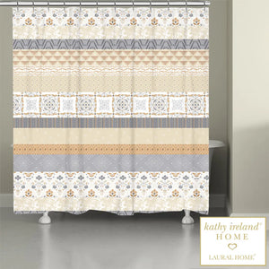 kathy ireland® HOME Peaceful Elegance Stripe Shower Curtain