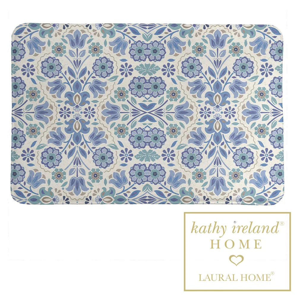 kathy ireland® HOME Indochine Blue Memory Foam Rug