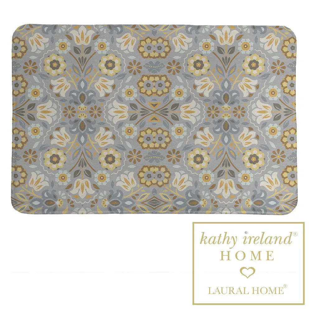 kathy ireland® HOME Indochine Gray Memory Foam Rug