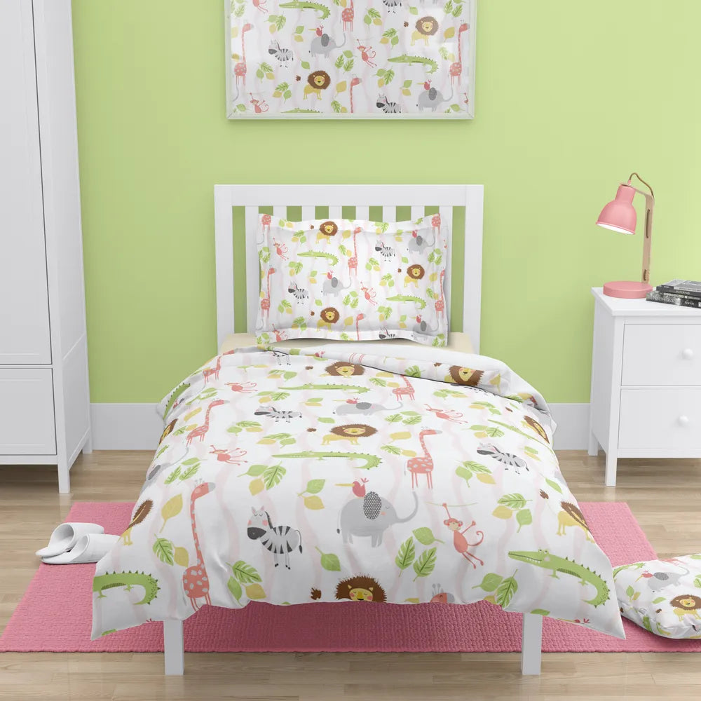 Jungle Pals and Friends Pink Comforter