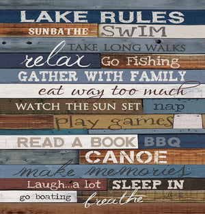Lake Rules Shower Curtain