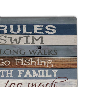 Lake Rules Chenille Accent Rug