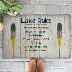 Lakeside Living Rules Outdoor Door Mat
