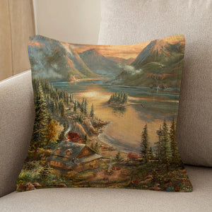 Thomas Kinkade Lakeside Splendor Indoor Decorative Pillow