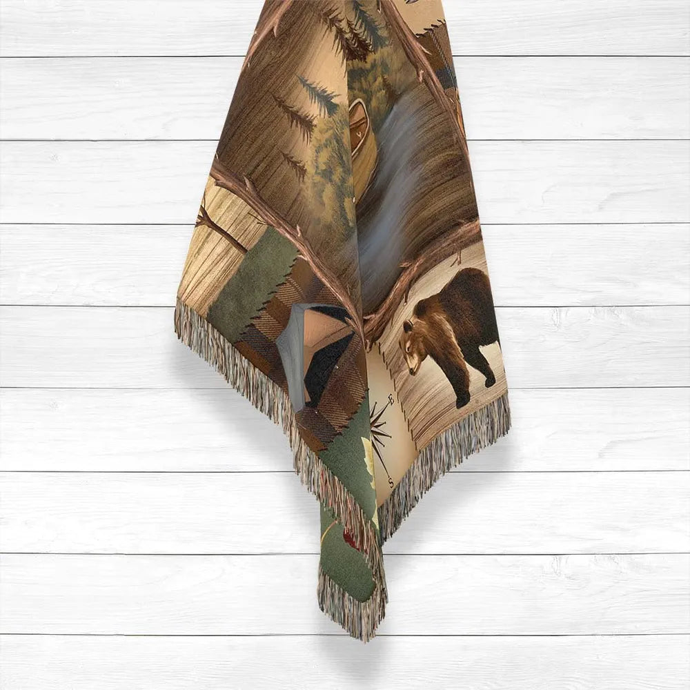 Lakewood Patch Woven Throw Blanket