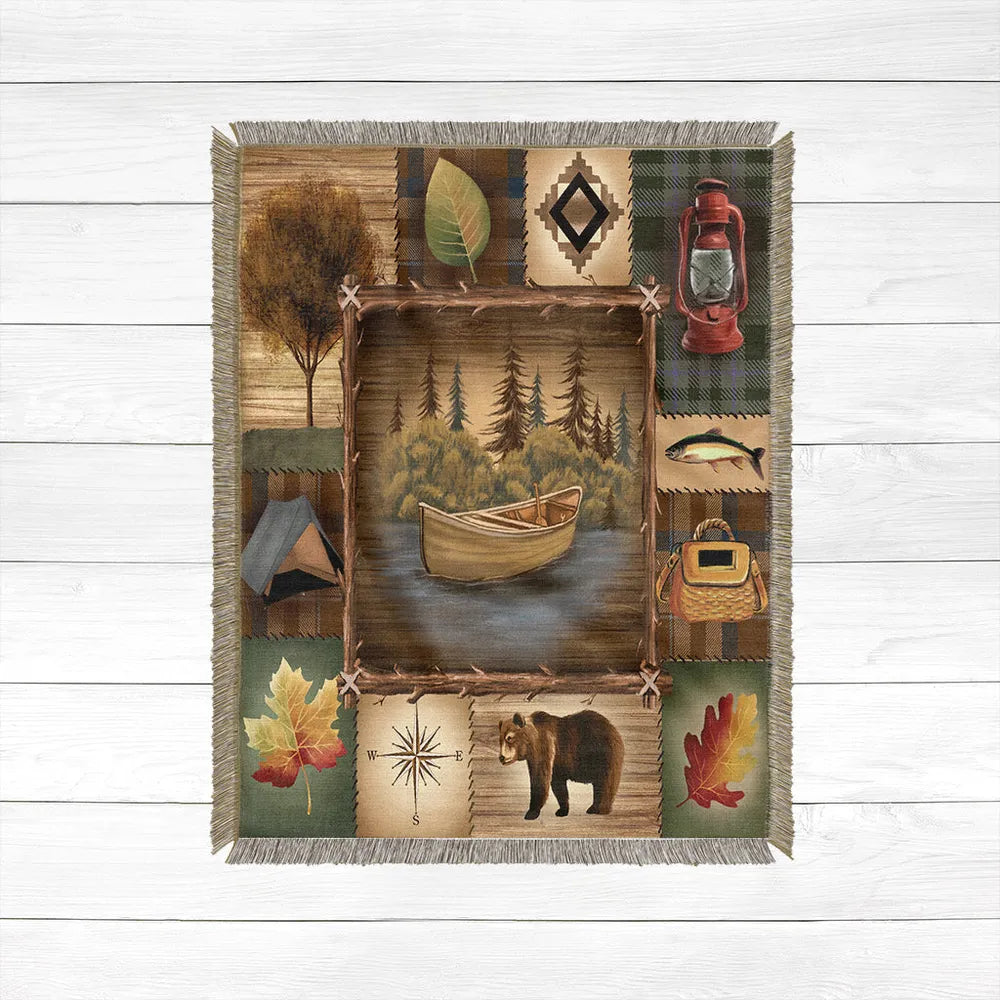 Lakewood Patch Woven Throw Blanket