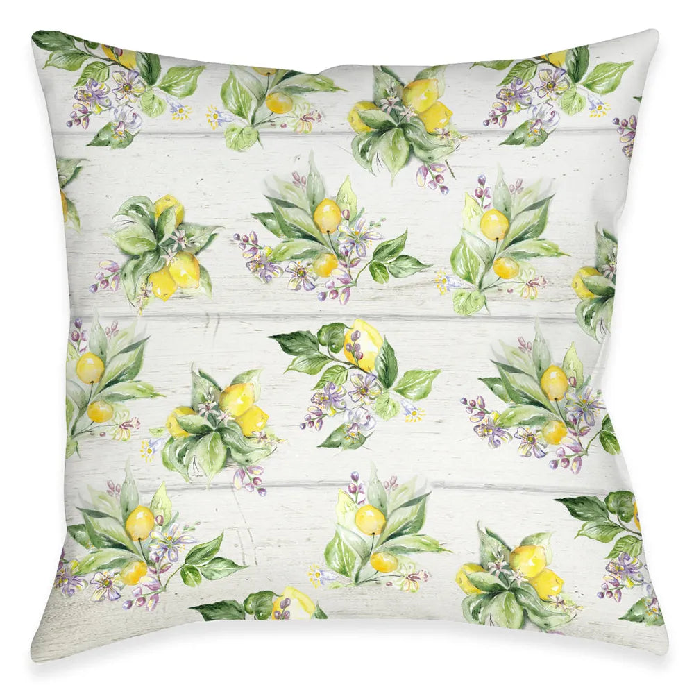 Lemon Bunch Outdoor Decorative Pillow