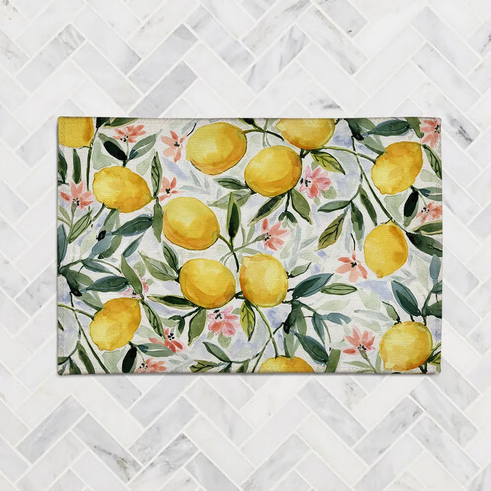 Lemon Joy Chenille Accent Rug