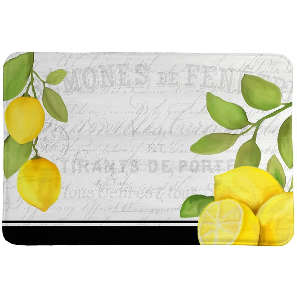 Lemon Postcard Memory Foam Rug