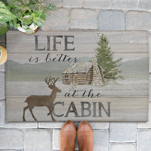 Life at the Cabin Outdoor Door Mat