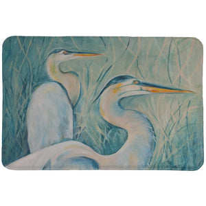 Lilypad Heron Memory Foam Rug