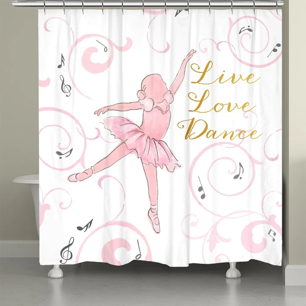 Live Love Dance Ballet Shower Curtain
