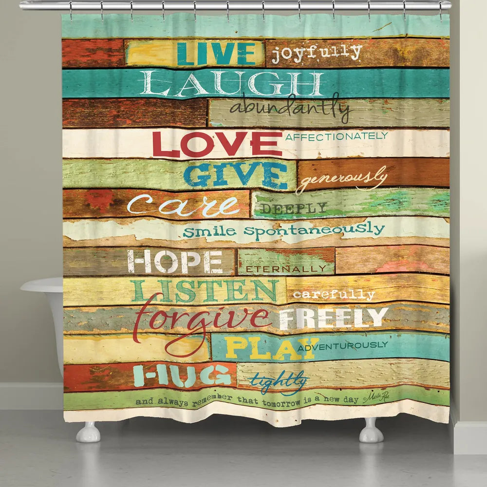 Live Laugh Love Shower Curtain 