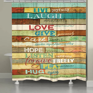 Live Laugh Love Shower Curtain 