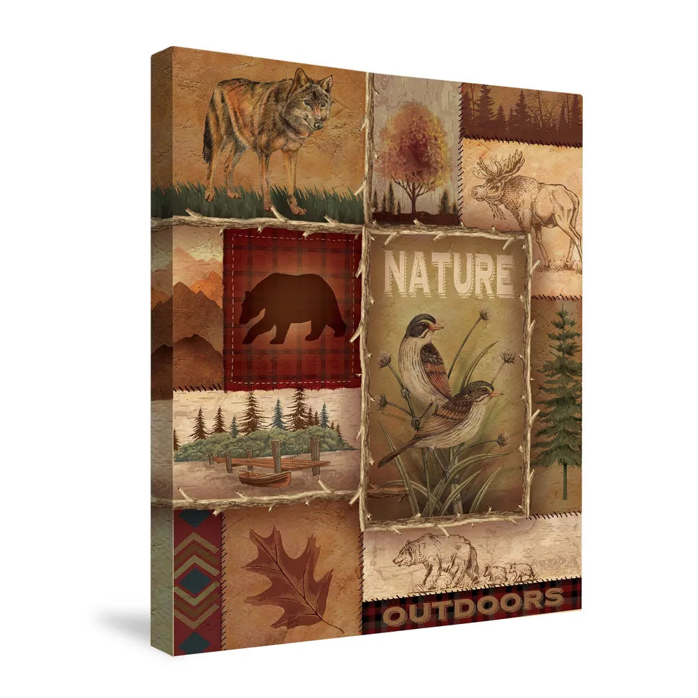 Lodge Collage II Canvas Wall Art 