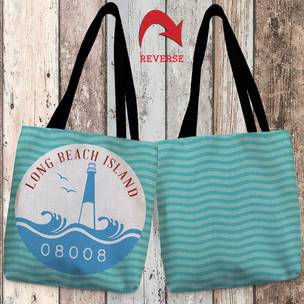 Long Beach Island Canvas Tote Bag 