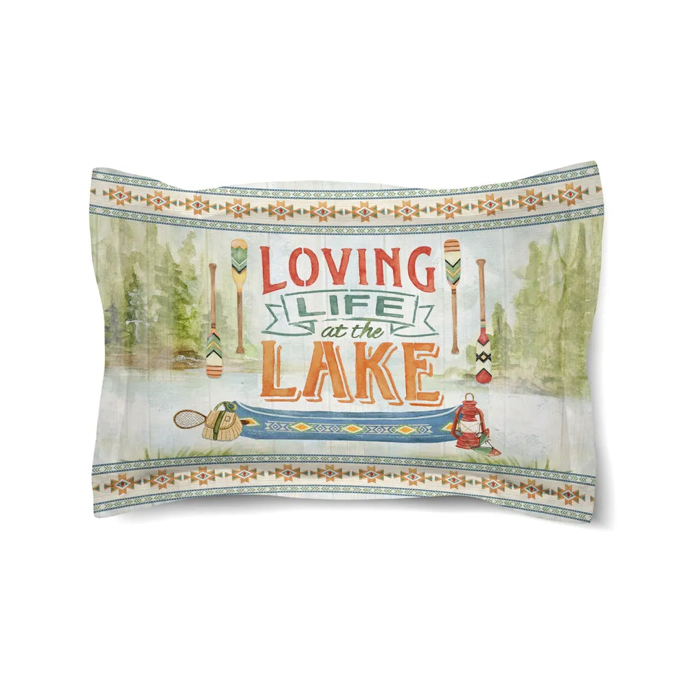 Loving Life at the Lake Comforter Sham