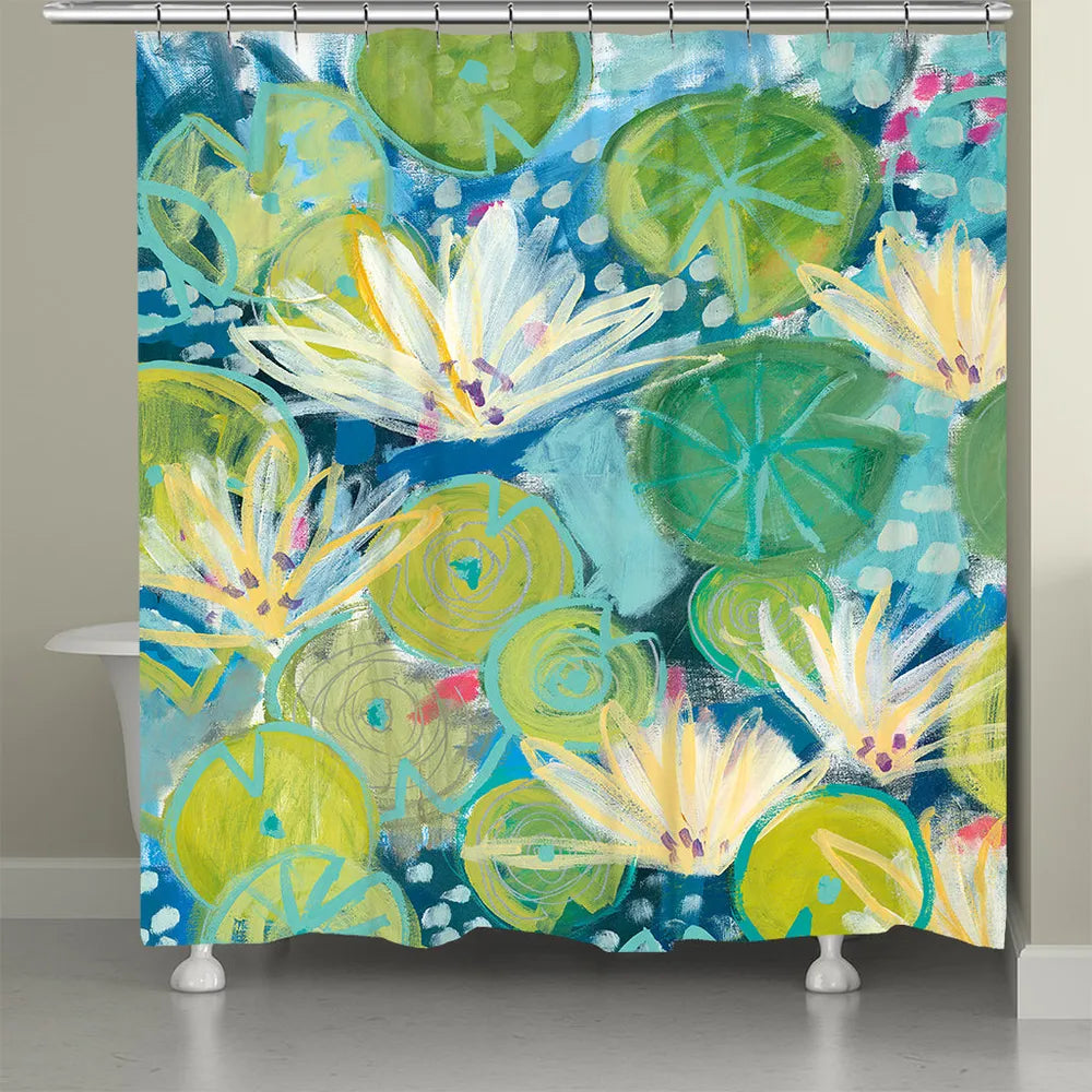 Lush Lily Pad Shower Curtain