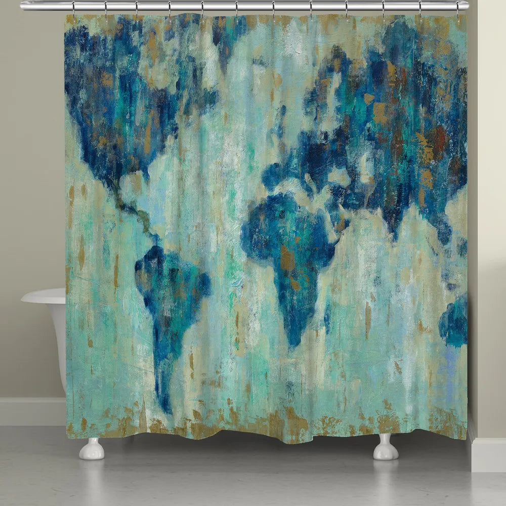 Map of the World Shower Curtain 