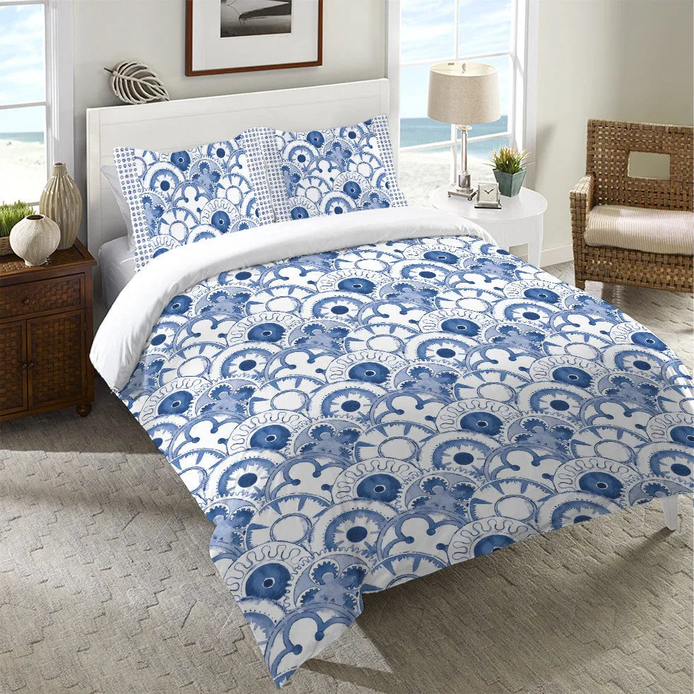 Medallion Scallops Duvet Cover 