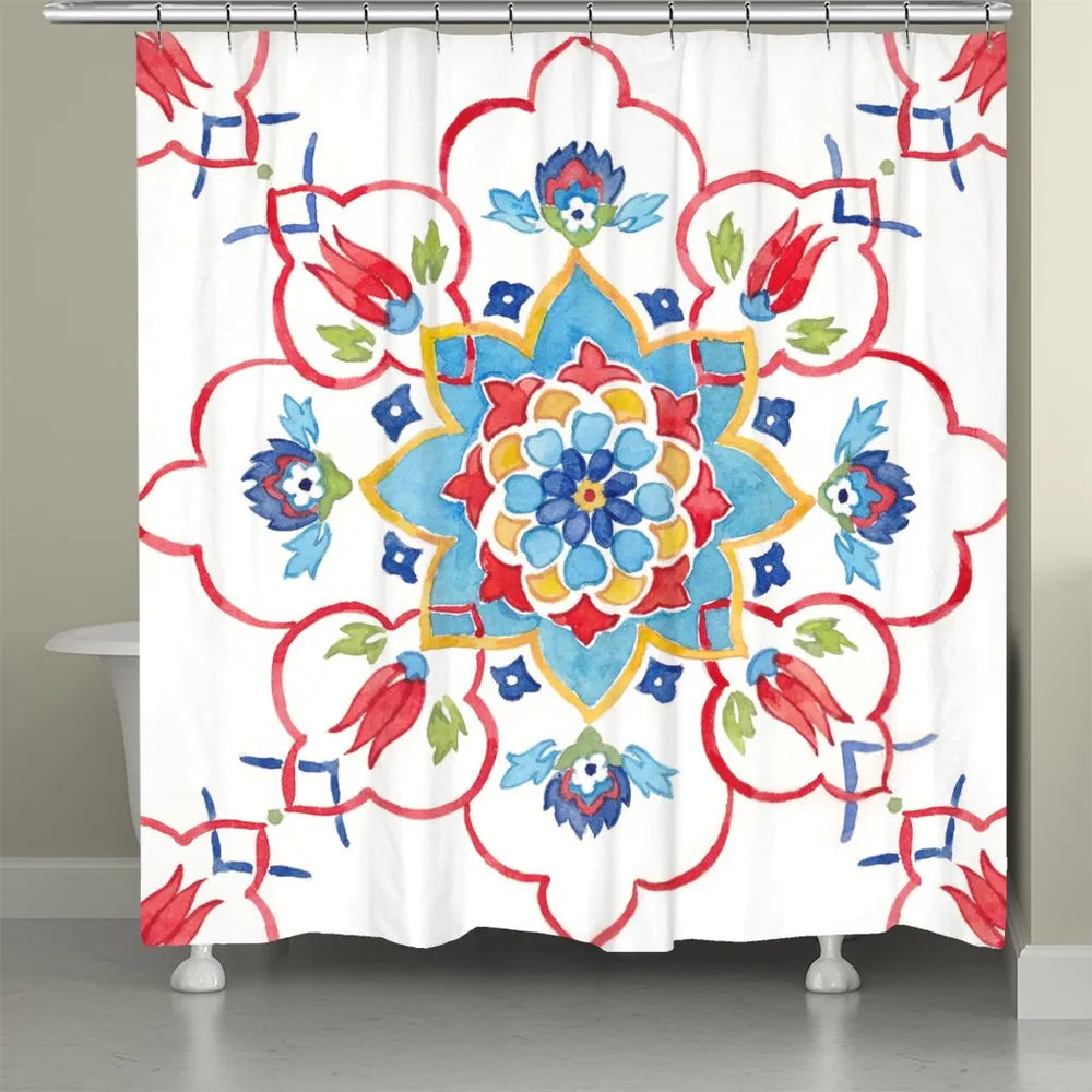 Mediterranean Medallion Garden Shower Curtain