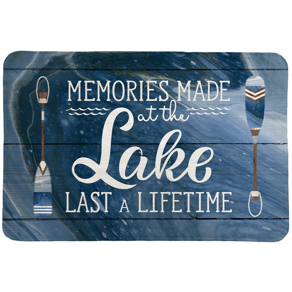 Memories At The Lake Memory Foam Rug