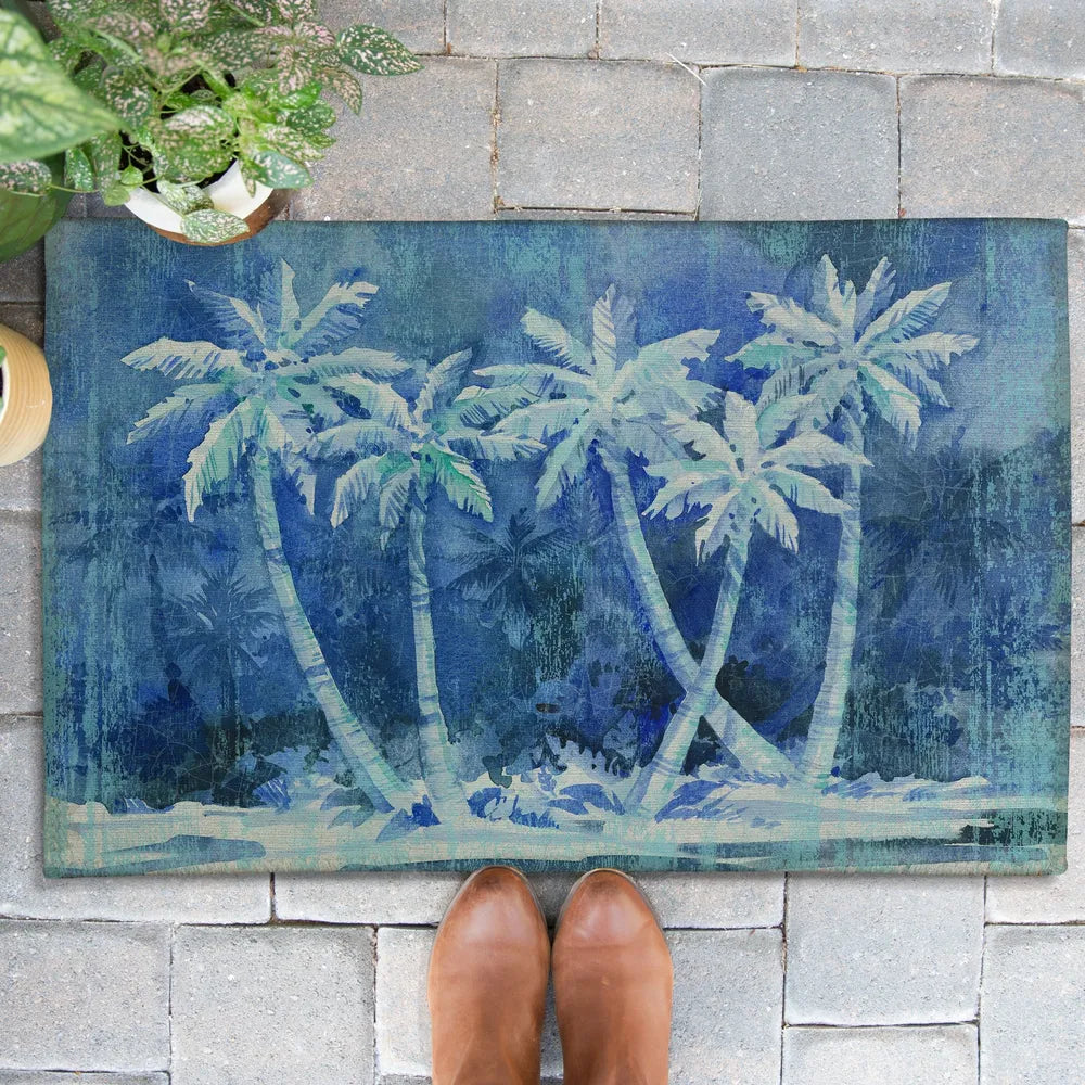 Midnight Palms Outdoor Door Mat