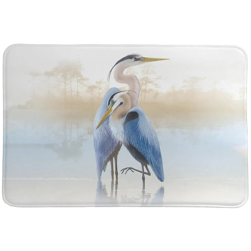 Misty Heron Memory Foam Rug
