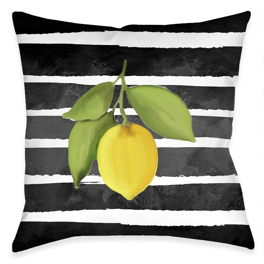 Modern Lemons Outdoor Decorative Pillow