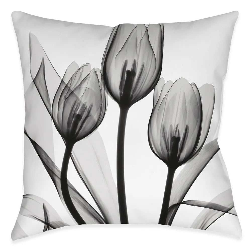 Black Tulips Pillow