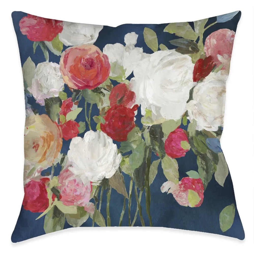 Moody Florals Outdoor Decorative Pillow